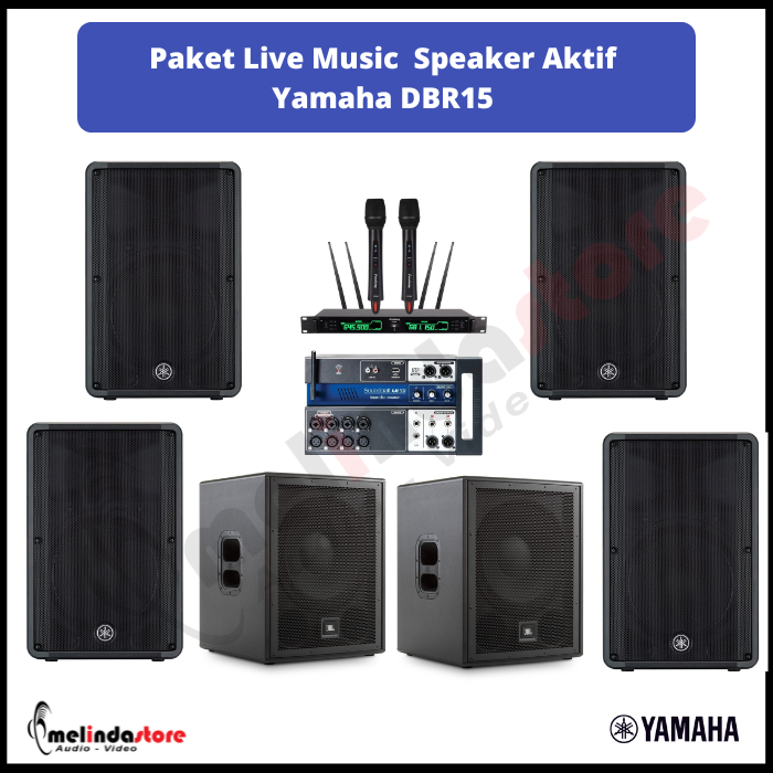 Paket Live Music Speaker Aktif Yamaha DRB15